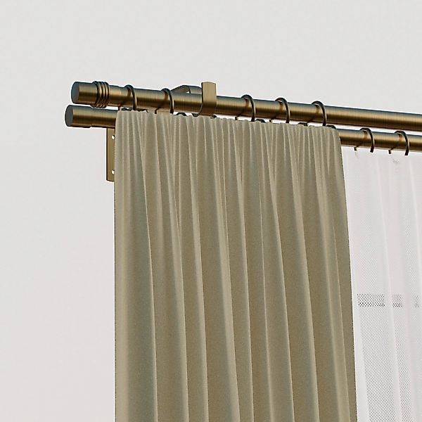 indeko Gardinenstange "Zylinder" Ø 16 mm 2 läufig-läufig Wunschmaßlänge günstig online kaufen