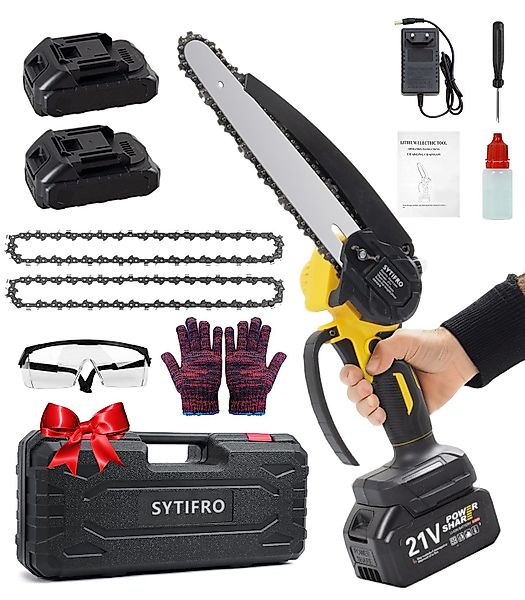 Sytifro Akku-Kettensäge 8 Zoll Kettensäge mit günstig online kaufen