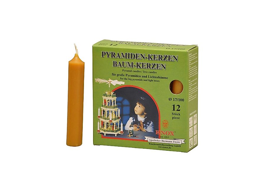 KNOX Spitzkerze Knox Pyramidenkerzen natur 17 x 100 mm, 12 Stück günstig online kaufen