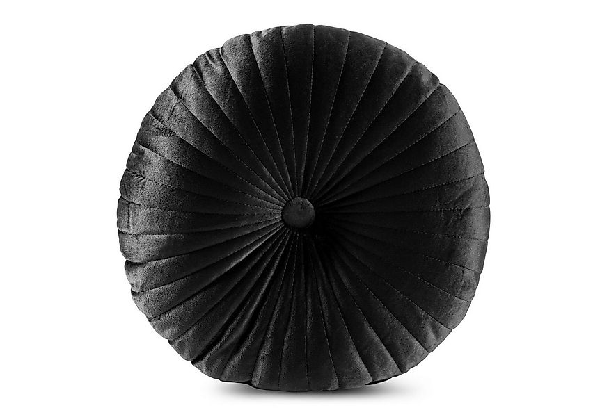 Eurofirany Sofakissen Runde Dekokissen, 40 cm Ø, Sofakissen, Velvet Kopfkis günstig online kaufen