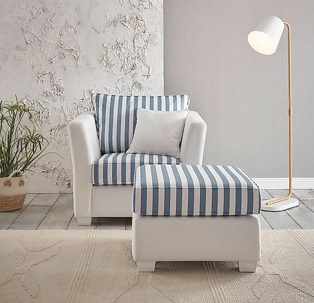 Home affaire Sitzgruppe »CALIFORNIA« 2 Stk. tlg. maritimer Landhausstil, Se günstig online kaufen