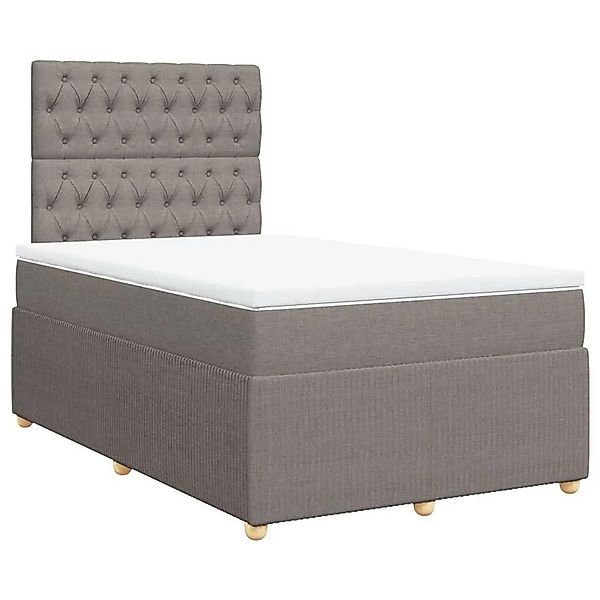 vidaXL Boxspringbett mit Matratze Taupe 120x190 cm Stoff 3292006 günstig online kaufen