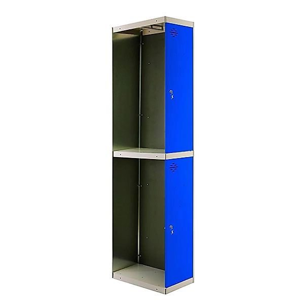 PROREGAL Spind AMEGO HxBxT 180 x 40 x 50 cm 2 Abteile Anbaumodul Grau-Blau günstig online kaufen
