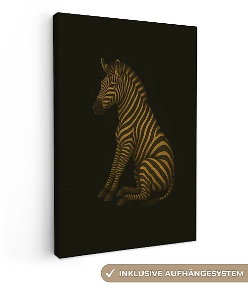 OneMillionCanvasses® Leinwandbild Zebra - Streifen - günstig online kaufen