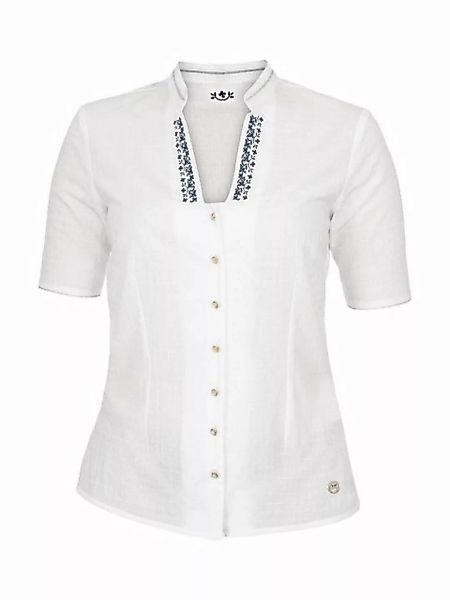 Spieth & Wensky Trachtenbluse Bluse ANJA weiß grau günstig online kaufen