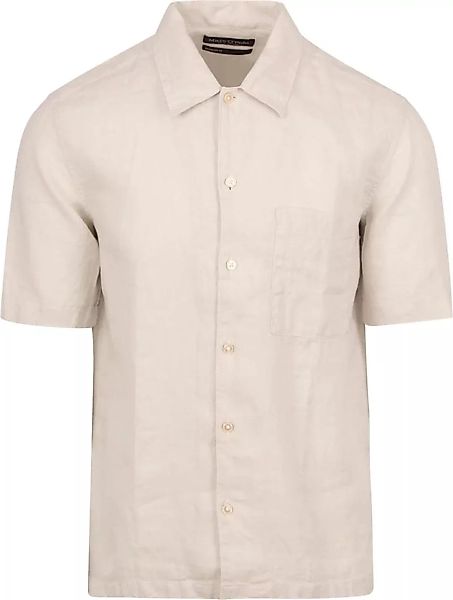 Marc O'Polo Hemd Short Sleeves Leinen Ecru - Größe M günstig online kaufen
