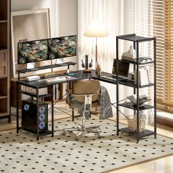 HOMCOM Computertisch L-förmig, 137 x 140 günstig online kaufen