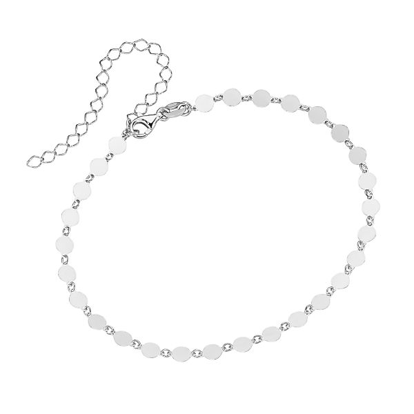 Smart Jewel Fußkette runde Plättchen, Silber günstig online kaufen