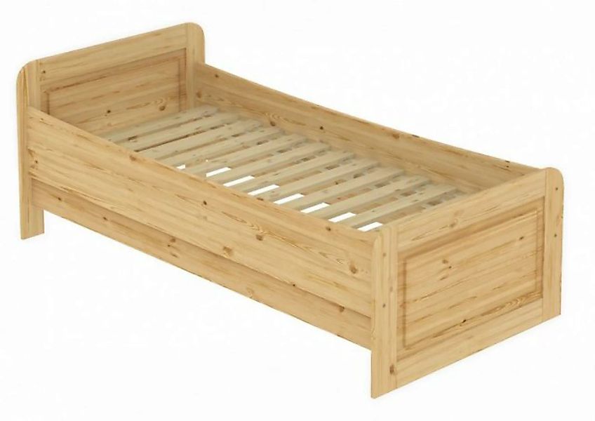 Erst-Holz® Einzelbett hoch 100x200 Kiefer massiv mit Rollrost natur Gr. 100 günstig online kaufen
