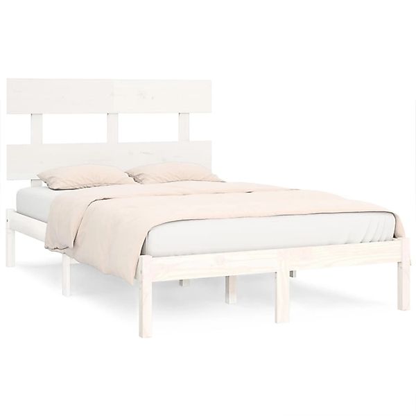vidaXL Massivholzbett Weiß 120x190 cm 4FT Small Double1156952 günstig online kaufen