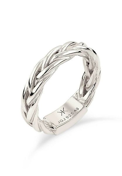 Kuzzoi Silberring Bandring Zopfkette Design 925 Sterling Silber günstig online kaufen