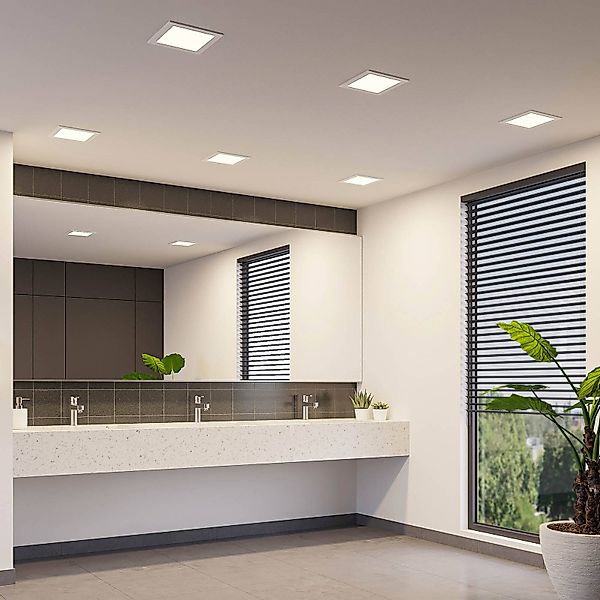 Prios LED-Einbaulampe Helina, weiß, 22 cm, 18 W, dimmbar günstig online kaufen