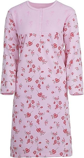zeitlos Nachthemd Thermo Nachthemd - Blumen mit Stickerei günstig online kaufen