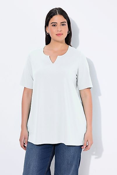 Ulla Popken T-Shirt T-Shirt A-Linie Tunika-Ausschnitt günstig online kaufen