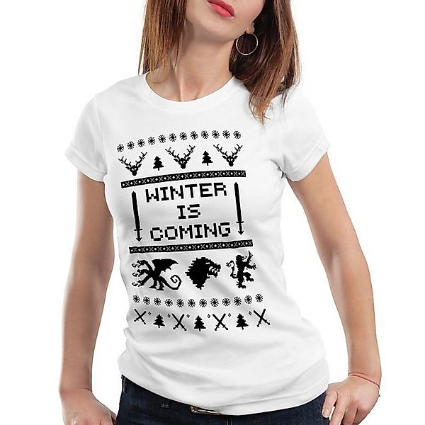 style3 T-Shirt 8-Bit Winter is coming thrones stark lennister game of thron günstig online kaufen