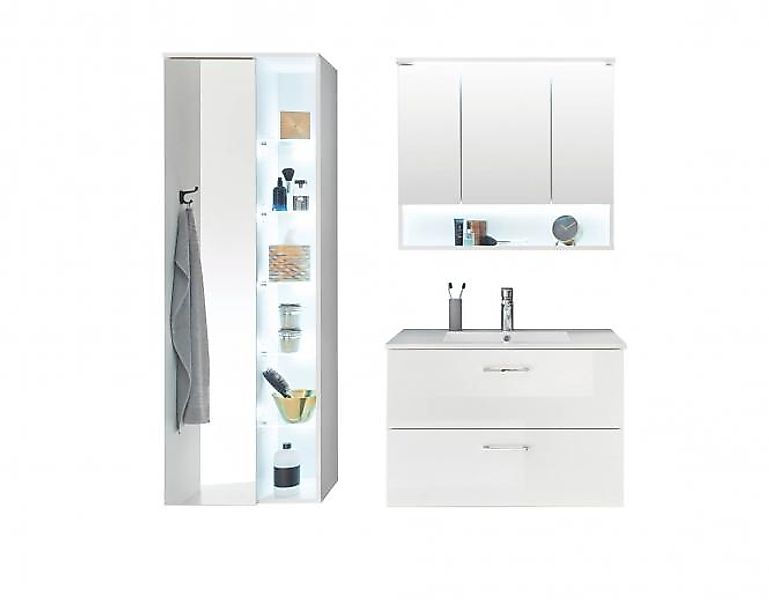 BASIC by Balculina Badmöbel-Set "Best80" 3 Stk. tlg. Breite 165 cm,Badezimm günstig online kaufen
