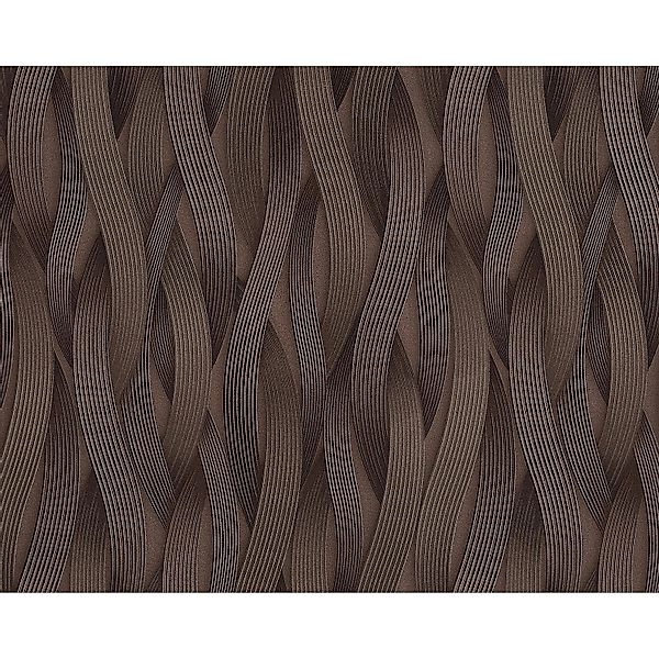 EDEM 81130BR26 Streifen Tapete Ton-In-Ton metallische Akzente Braun 1,06 m günstig online kaufen