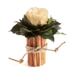 Kunstblumenstrauß Blumenstrauß Zimtbecher Infinity Rosen Kunstpflanze, günstig online kaufen