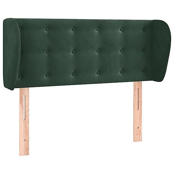 vidaXL Bett, Kopfteil mit Ohren Dunkelgrün 83x23x78/88 cm Samt günstig online kaufen
