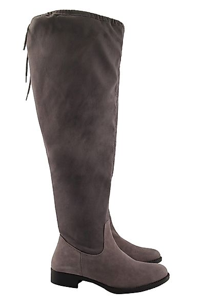 Ulla Popken Overknee-Stiefel Bindeband Reißverschluss Weite günstig online kaufen