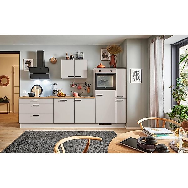 pino Küchenzeile 300 cm Kaschmirgrau Anschlag rechts 1 Geräte-. 1 Seitensch günstig online kaufen