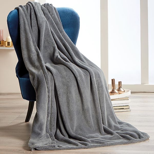 Wohndecke Quebec Kuscheldecke Tagesdecke Fleece weich günstig online kaufen
