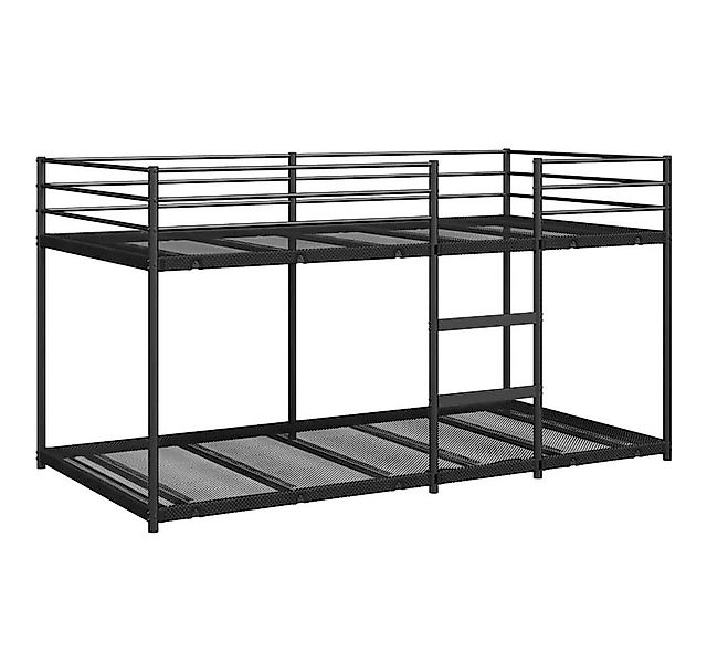 vidaXL Bett Etagenbett ohne Matratze Schwarz 80x200 cm Stahl günstig online kaufen