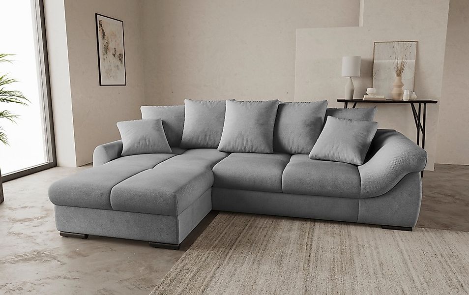 Mr. Couch Ecksofa »Livorno DuraFlex L-Form«, inkl. Hochschläfer-Bettauszug, günstig online kaufen