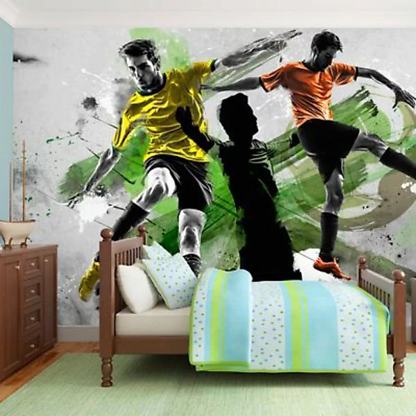 artgeist Fototapete Soccer stars mehrfarbig Gr. 450 x 280 günstig online kaufen