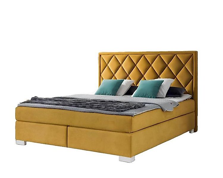 Xlmoebel Bett Neues Boxspring-Doppelbett mit edlem Designer-Polster aus Led günstig online kaufen