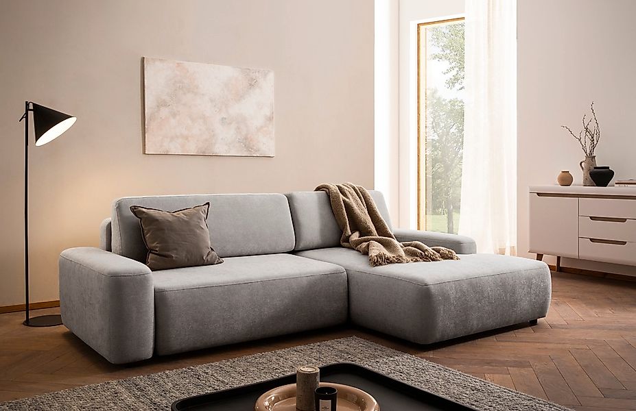 Home affaire Ecksofa "TORGE (264cm), Schlafsofa in Cord, Samtvelours o Stru günstig online kaufen