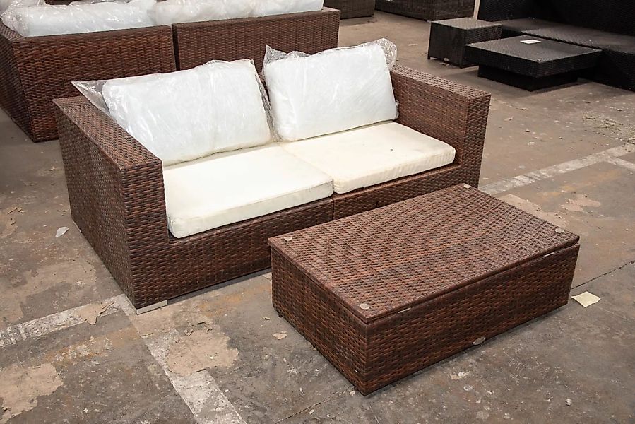 #HBM 2518: 2er Sofa bestehend aus 2 Eckelementen Barcelona mit Tisch Tibera günstig online kaufen