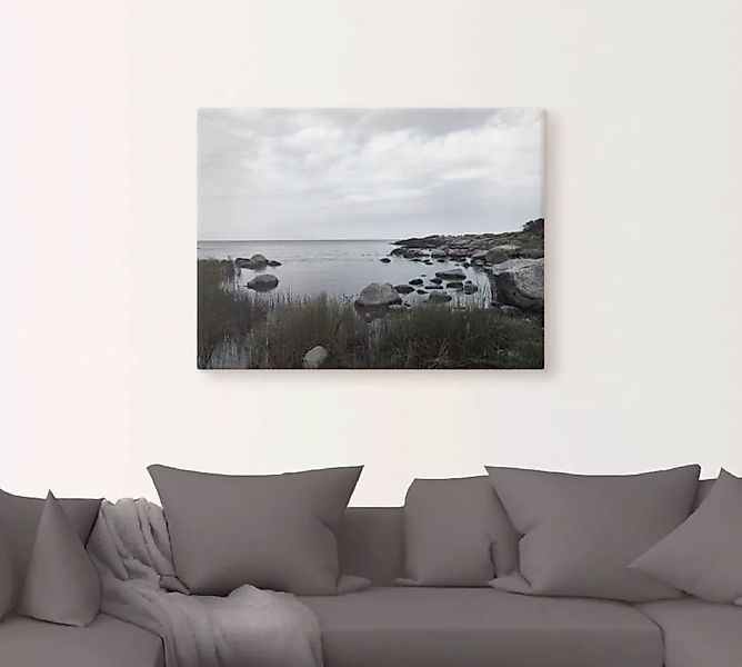 Artland Wandbild "Einsame Bucht am Meer", Gewässer, (1 St.), als Leinwandbi günstig online kaufen