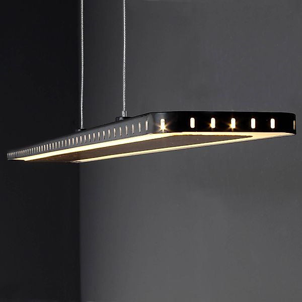 Luce Design LED-Pendelleuchte Solaris 1-flammig Silber 70 cm x 12 cm günstig online kaufen