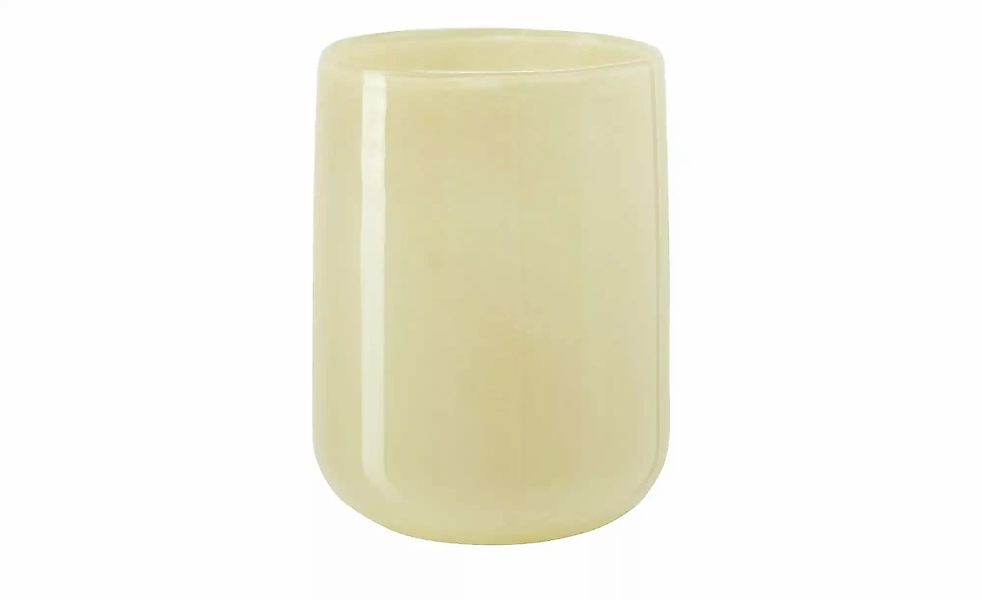 HOME STORY Vase   ¦ gelb ¦ Glas ¦ Maße (cm): H: 23  Ø: 18 Accessoires > Vas günstig online kaufen