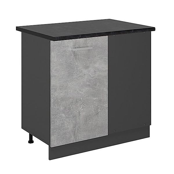 Vicco Eckunterschrank R-Line, Beton/Anthrazit, 86 cm, AP Anthrazit günstig online kaufen