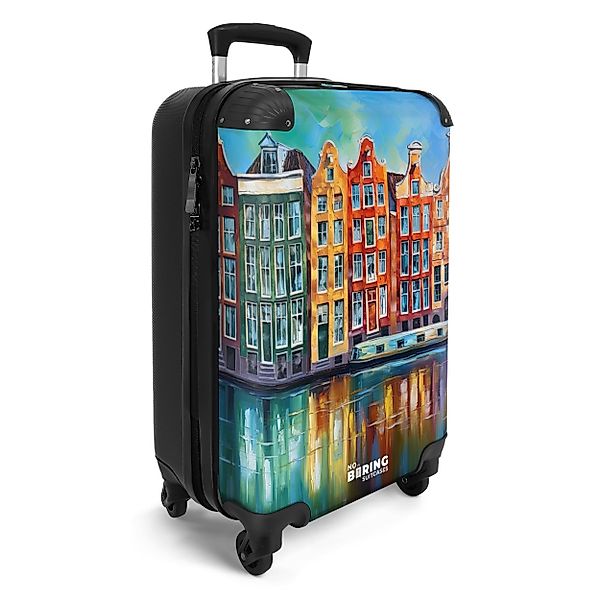 NoBoringSuitcases.com© Hartschalen-Trolley Amsterdam - Ölgemälde - günstig online kaufen