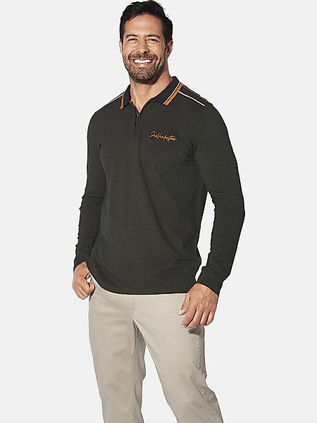 Jan Vanderstorm Langarm-Poloshirt ERIKELL mit Kontrastnähten günstig online kaufen