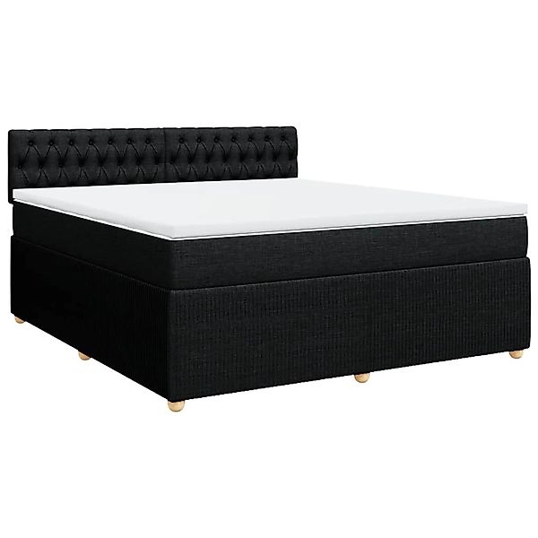 vidaXL Boxspringbett mit Matratze Schwarz 180x200 cm Stoff 3287544 günstig online kaufen