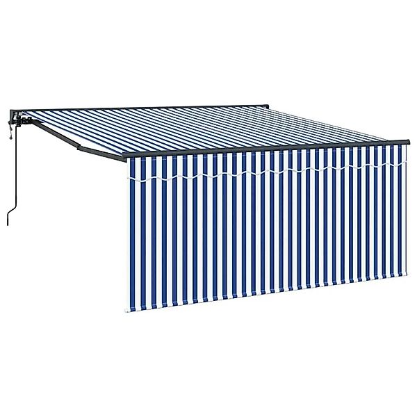 vidaXL Einziehbare Markise Blau und Weiß 300 x 250 cm 3329914 günstig online kaufen