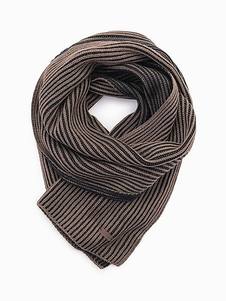 OMBRE Schal Gestrickter Herrenschal mit zweifarbigen Streifen günstig online kaufen