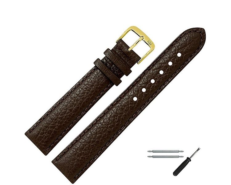 MARBURGER Uhrenarmband 18mm Leder Buffalo Prägung günstig online kaufen