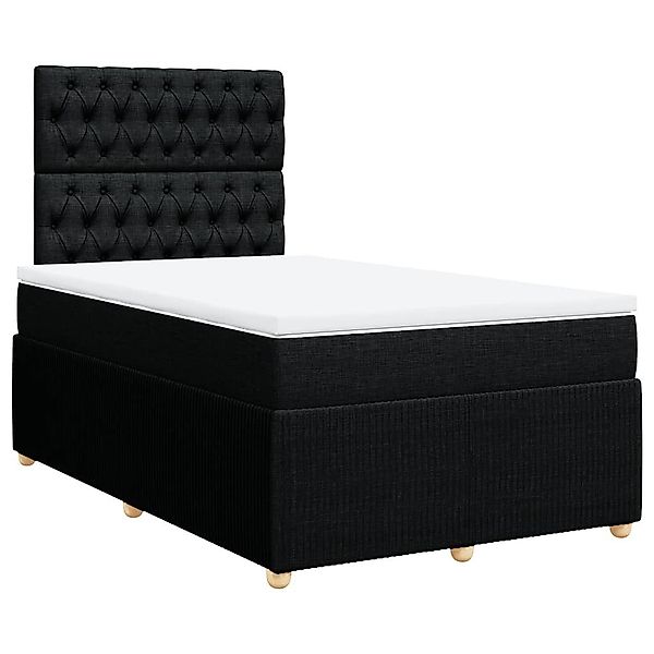 vidaXL Bett Boxspringbett mit Matratze Schwarz günstig online kaufen