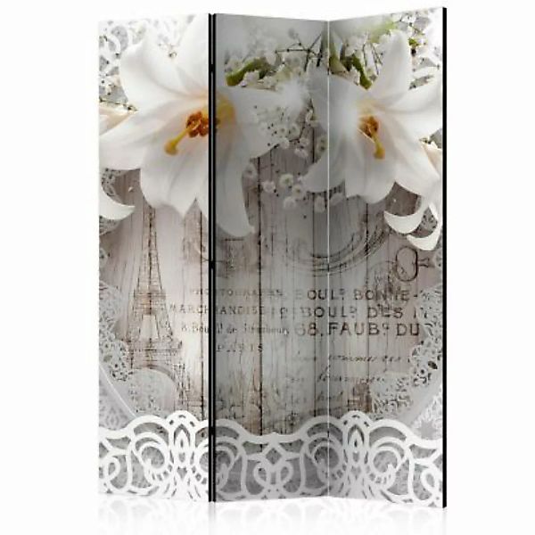 artgeist Paravent Lilies and Quilted Background [Room Dividers] mehrfarbig günstig online kaufen