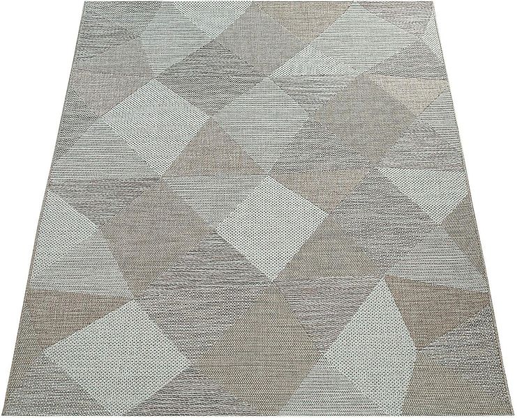 Paco Home Teppich »Kortrijk 743«, rechteckig, 4 mm Höhe, Flachgewebe, moder günstig online kaufen