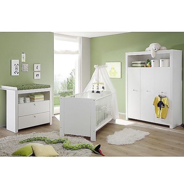 trendteam Babymöbel-Set, Babyzimmer-Set Babymöbel Schrank Wickelkommode günstig online kaufen