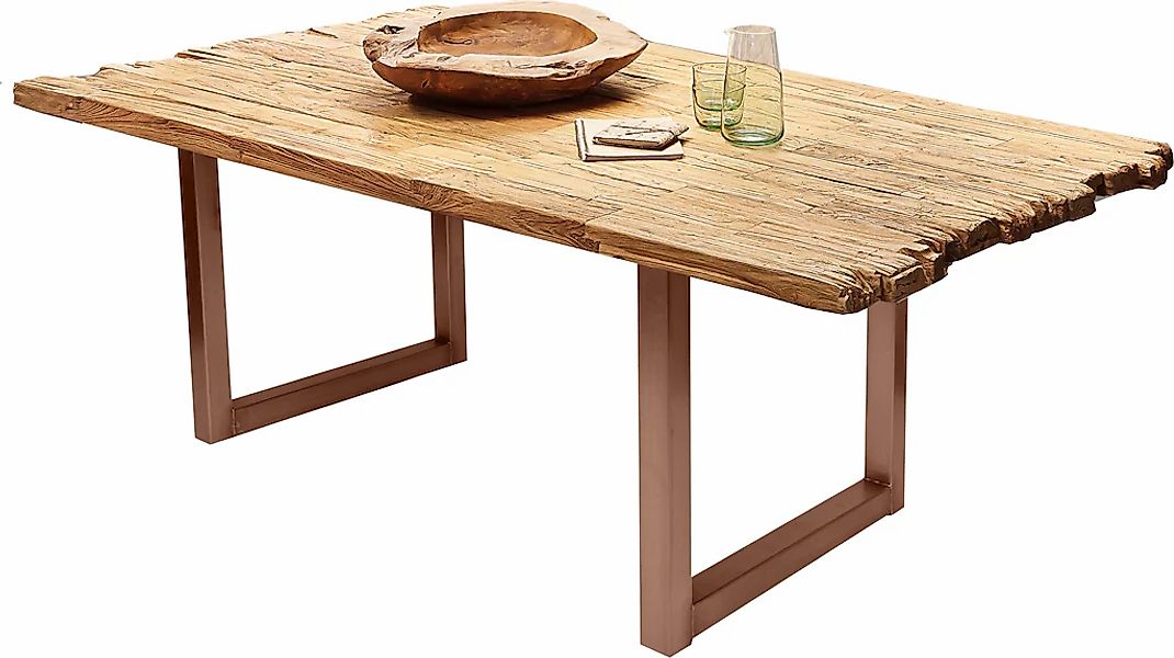 SIT Esstisch, Platte mit Bruchkante aus recyceltem Holz günstig online kaufen