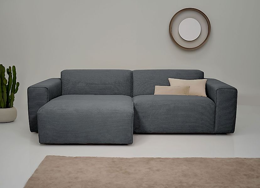 INOSIGN Ecksofa "Clayton" in einem trendigen Cord-Bezug, verschiedene Kombi günstig online kaufen