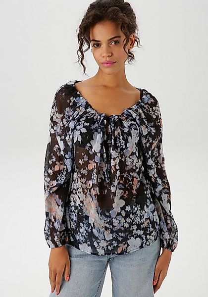 Aniston CASUAL Schlupfbluse, mit raffiniertem Cut-Out im Rücken günstig online kaufen