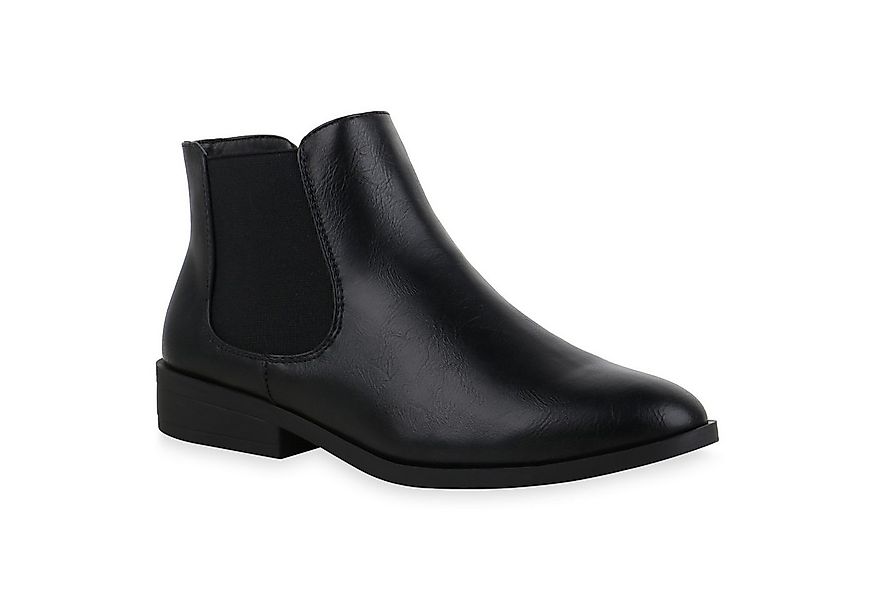 VAN HILL 835613 Chelseaboots Damen Stiefeletten Chelsea Boots Blockabsatz K günstig online kaufen